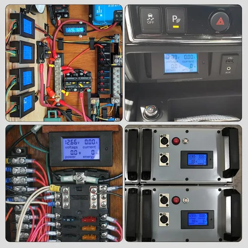 Vista 6 de Polímetro digital de DROK, DC 6.5-100 V, 100 A, medidor de voltaje, amperaje, potencia, pantalla digital LCD para medir la corriente, 1