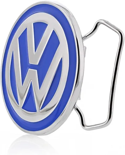 Vista 2 de Hebilla de cinturón azul de latón cromado Volkswagen