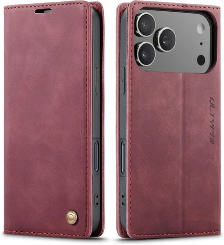 Vista 59 de QLTYPRI Para iPhone Air Case Wallet Con Tarjetero, Vintage PU Cuero Kickstand Cierre Magnético A Prueba De Golpes Folio Libro Funda Para IPhone 17