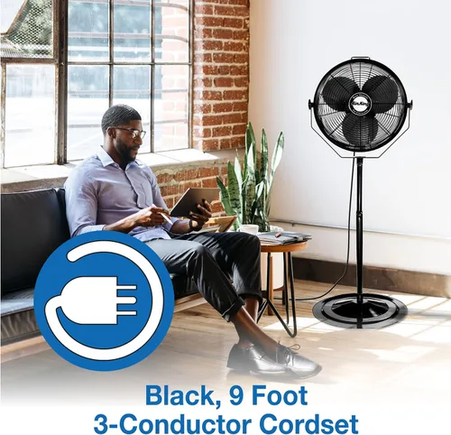 Vista 6 de Air King 9418 Ventilador de pedestal de grado industrial de 18 pulgadas