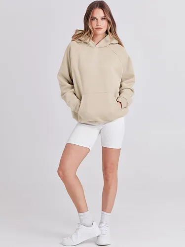 Vista 147 de ANRABESS - Sudaderas con capucha para mujer, sobre talla, de vellón de manga larga, modelo de 2024, para otoño