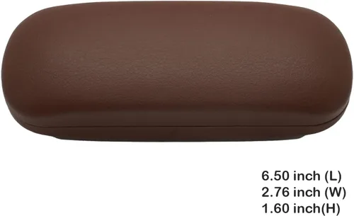 Vista 5 de Estuche mediano de piel sintética para lentes de sol, funda rígida para lentes de sol, funda protectora para lentes de sol