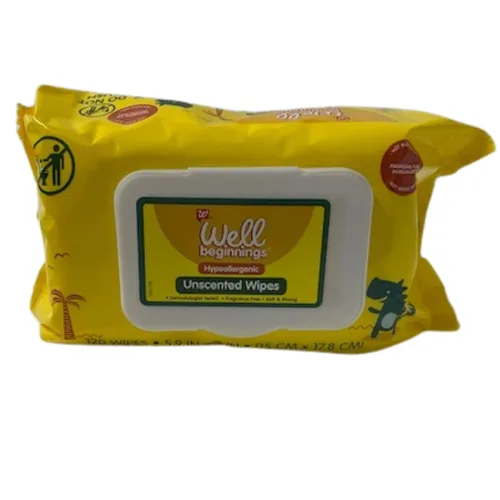 Vista 2 de Paquete de 5 toallitas hipoalergénicas sin perfume probadas por dermatólogos, sin fragancia, suaves y fuertes, 120 toallitas
