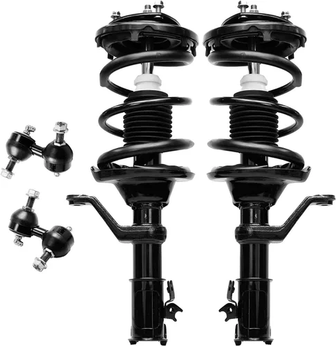 Vista 66 de Detroit Axle - Kit de 4 piezas RWD Puntales Delanteros Barras Estabilizadoras para Ford F-150 2021 2022 2023 2024, 2 Puntales con Resorte Helicoidal