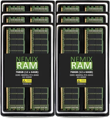 Vista 24 de NEMIX RAM Kit de memoria de servidor registrado DDR5 4800MHZ PC5-38400 1Rx4 1.1V CL40 288-PIN ECC RDIMM compatible con ASUS 2U4N Servidor