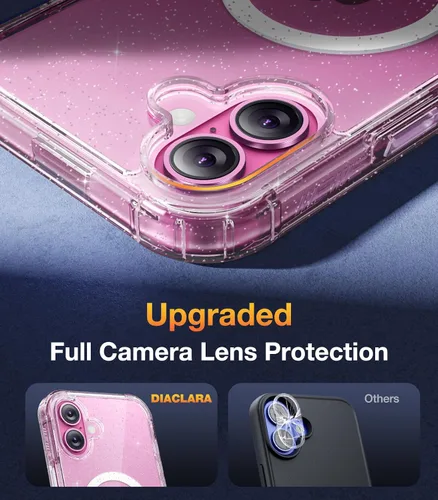 Vista 1050 de DIACLARA - Funda transparente compatible con iPhone XR 6.1 pulgadas 2018