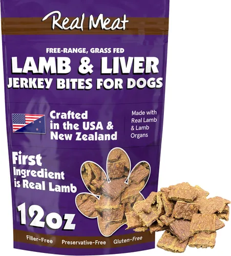 Vista 17 de Golosinas de carne real para perros - Bolsa de 12oz de tiras de carne de res aire-secas para perros de tamaño bocado - Golosinas de carne