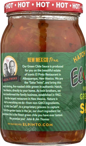 Vista 3 de El Pinto Salsa picante de chile verde natural, 16 onzas (paquete de 6)