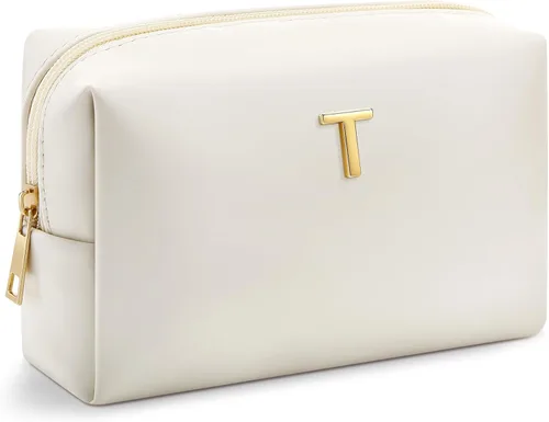 Vista 21 de Kigeli Initial Makeup Bag Gifts for Women Teen Girls Bridesmaid, C