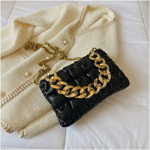 Vista 3 de KITOLTER - Bolso de mano con cadena gruesa, bolso pequeño para mujer