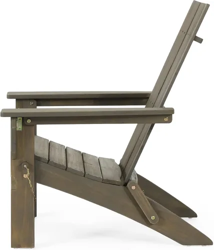 Vista 8 de Christopher Knight Home Zuma Silla Adirondack plegable para exteriores, madera de acacia, color gris