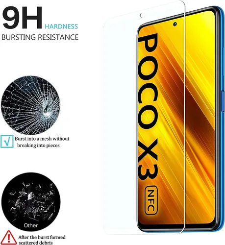 Vista 2 de Paquete de 3 protectores de pantalla de vidrio templado fáciles de instalar, antiarañazos HD, antihuellas, sin burbujas, protector de pantalla