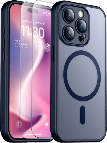 Vista 85 de SPIDERCASE Funda magnética translúcida diseñada para iPhone 11, con 2 protectores de pantalla de vidrio templado, antihuellas, para iPhone 11 de 6.1