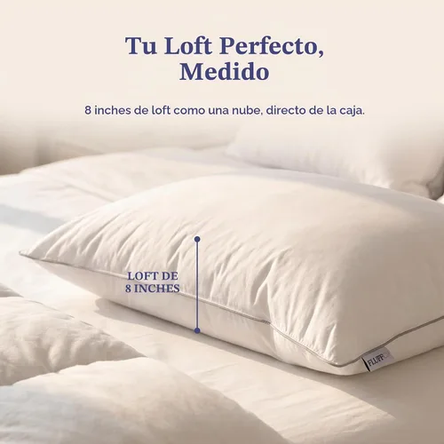Vista 8 de FluffCo Zen Fluff® - Almohadas de plumón para dormir, firmes, tamaño King