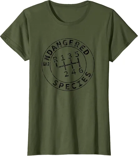 Vista 28 de Endangered Species Stick Shift Manual Transmission Drivers T-Shirt Baby Blue