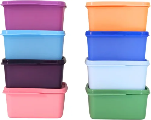 Vista 4 de Tupperware Keep Tab - Juego de recipientes de plástico, 16.9 fl oz, juego de 4, multicolor (puedes obtener 4 colores)