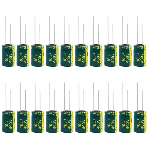 Vista 2 de 20 condensadores electrolíticos de 10 UF/400 V, condensadores electrolíticos de aluminio de alta frecuencia para refrigerador, TV, monitor LCD