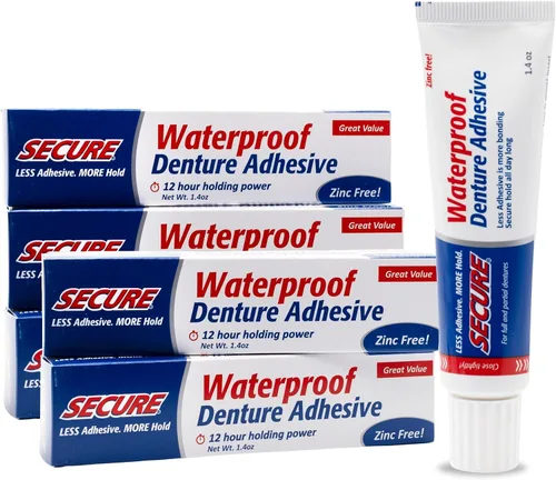 Vista 18 de Crema para dentadura postiza de Secure, 9002240001022, Un solo color, 1, 1 Sello impermeable - Ingredientes de grado alimenticio - Menos adhesivo