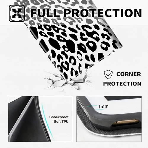 Vista 18 de Funda para tablet Kinlde Fire HD 10 (11ª generación 2021) Fire HD 10 Plus 2021, delgada, de piel sintética, con función atril, función atril