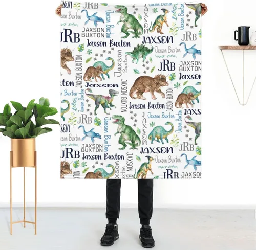 Vista 9 de Mantas de bebé personalizadas para niñas y niños con nombre, mantas personalizadas para niños, artículos de bebé personalizados, regalos Elefante