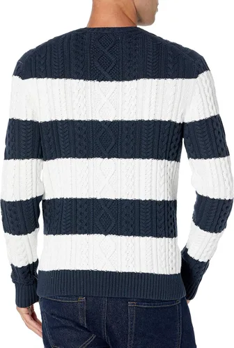 Vista 4 de Suéter de manga larga para hombre Tienda Essentials, 100% algodón, cuello redondo