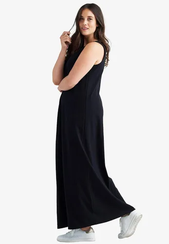 Vista 7 de Ellos Vestido largo de punto sin mangas de talla grande para mujer