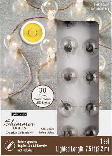Vista 3 de Ashland Cadena de luces LED blancas de 30 quilates