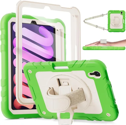 Vista 14 de Funda para iPad mini 7 A17 Pro/iPad mini 6 de 8.3 pulgadas, funda para iPad mini de 7ª/6ª generación (2024/2021) con soporte para lápiz/soporte