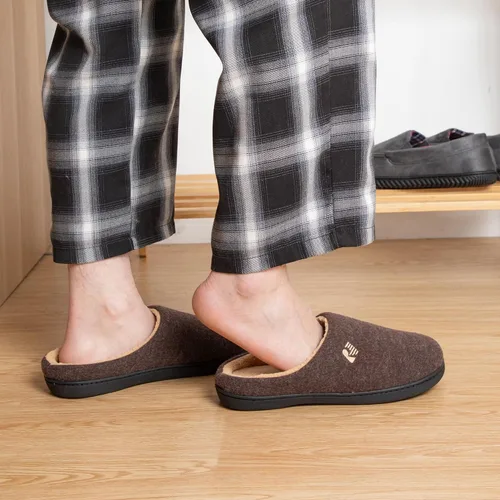 Vista 20 de RockDove Pantuflas tipo zueco con forro de sherpa para hombre