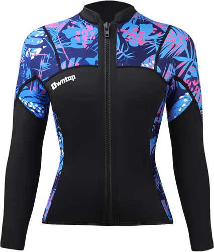 Vista 9 de Owntop Camisetas de neopreno Mujeres y hombres Manga larga de neopreno de 0.079 in Flexible y cómodo Cremallera frontal YKK Surfing Buceo
