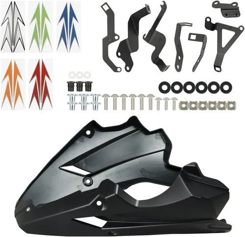 Vista 7 de Cubierta inferior del alerón del motor de la motocicleta compatible con Kawasaki Z900 2020 2021 2022 2023 2024 Z 900 marco de carrocería panel Negro