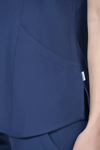 Vista 5 de Elements Select ES2936 - Conjunto de 7 bolsillos elástico en 4 direcciones con cuello en V y pantalones quirúrgicos para mujer