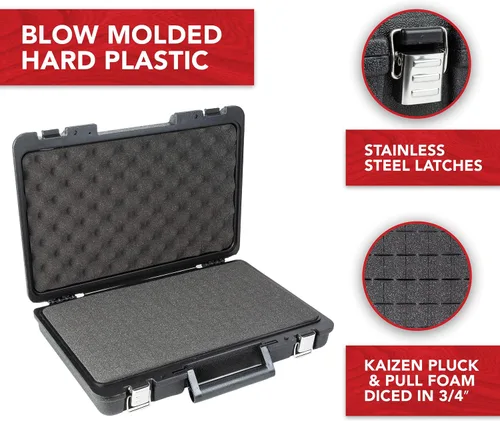Vista 4 de True Position Tools - Funda de transporte dura universal con espuma de Kaizen Pick and Pluck Premium – Protege electrónicos, herramientas, cámaras