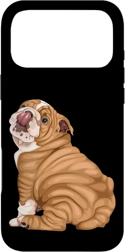 Vista 22 de Funny Puppy Art Illustration English Bulldog Owner Case para iPhone 17