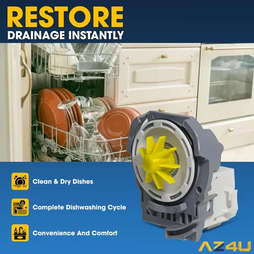 Vista 7 de AZ4U Bomba de drenaje W10348269 W10724439 W10876537 para motor de lavavajillas Whirlpool reemplaza 8558995 W10158351 W10084573 8565839 661662