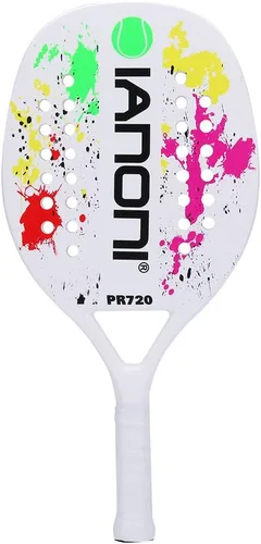 Vista 13 de IANONI Raqueta de tenis para playa con agarradera de fibra de carbono, con espuma de memoria.