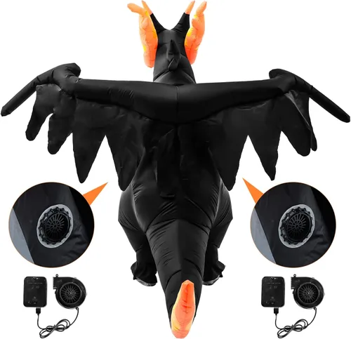 Vista 6 de XUANNIAO Disfraz inflable de animal para Halloween, cosplay, vestido de fiesta de cosplay, disfraz de lujo para adultos