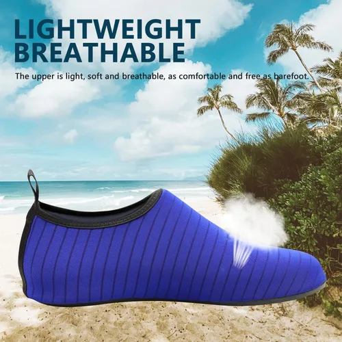 Vista 4 de Valennia Zapatos de agua descalzos de secado rápido, calcetines de yoga para playa, natación, surf, ejercicio para mujeres y hombres