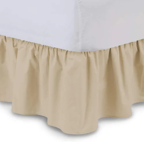 Vista 21 de Falda de cama individual negra para falda de cama con volantes con caída de 16 pulgadas, tela de tres lados ajustable con volantes suaves y sedosos