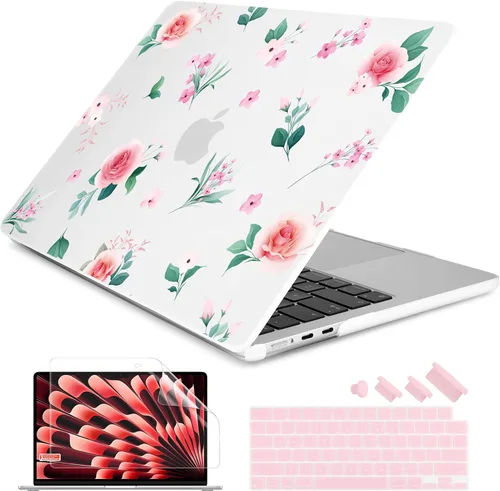 Vista 19 de Batianda Estuche Premium para Nuevo MacBook Air de 15 Pulgadas 2025 M4 2024 2023 con Chip M3 M2 Modelo A3241/A3114/A2941, Estuche Protector de Olas