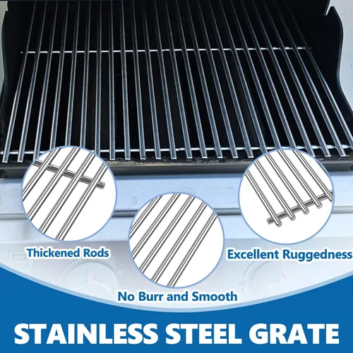 Vista 6 de SafBbcue 66801 Rejillas de cocina de acero inoxidable para Weber Genesis II E-210 LX S/E-240 Series Gas Grills 2017 y posteriores, para Weber