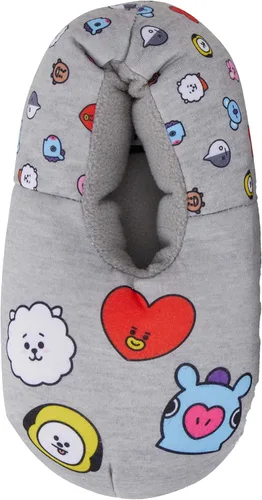 Vista 5 de BT21 Pantuflas para mujer Line Friends Pantuflas de felpa clásicas Line Friends Tata Van Chimmy Cooky Shooky y RJ