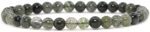 Vista 48 de Justinstones Gem - Pulsera elástica de cuentas redondas de 6 mm de piedras semipreciosas, unisex, 16.5 cm Ojo de tigre azul dorado AA