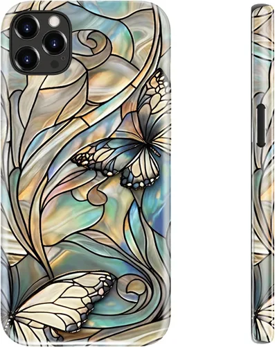 Vista 139 de LUHOURI Funda para iPhone 12 Mini, compatible con carga inalámbrica, doble capa, interior de silicona suave + carcasa exterior dura, bonito diseño