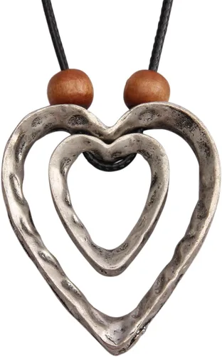 Vista 18 de Collares bohemios para mujer, colgante largo de madera, collar vintage, collar de cadena de suéter, joyería hecha a mano Collar de cuentas