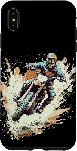 Vista 7 de Carcasa gráfica para iPhone 15 Dirt Bike Rider Motocross Racing Motocicleta