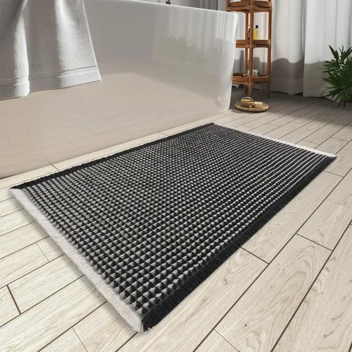 Vista 31 de AMOAMI Tapete de baño mejorado con diseño de gofre, súper absorbente, antideslizante, para suelo de baño, lavable a máquina, con borlas, tapetes