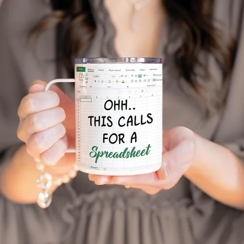 Vista 4 de Hyturtle Regalos de Contador para Mujeres, Hombres, Jefe, Regalos para Contador Vaso Térmico Taza de Café de Acero Inoxidable 12oz, Divertida Taza