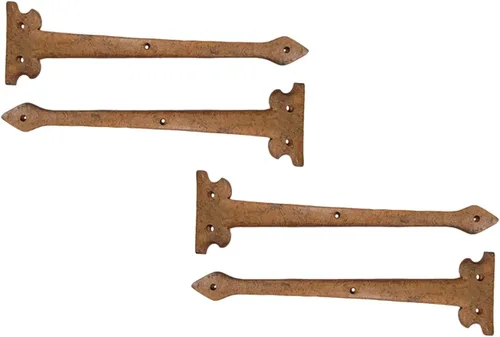Vista 13 de Adonai Hardware Agee - Correa de aluminio resistente de 7 pulgadas con bisagra frontal falsa o falsa o falsa (paquete de 4, latón antiguo)