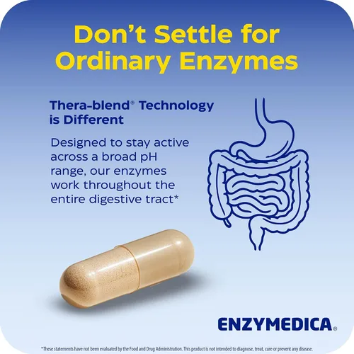 Vista 7 de Enzymedica Digest Gold + ATPro, fórmula enzimática de máxima fuerza, evita la hinchazón y los gases, 14 enzimas clave incluyendo amilasa, proteasa